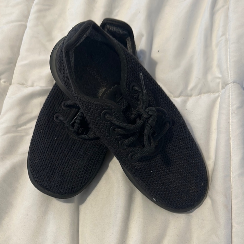 allbirds Black Sneakers with Knit Upper and Sock-like Construction